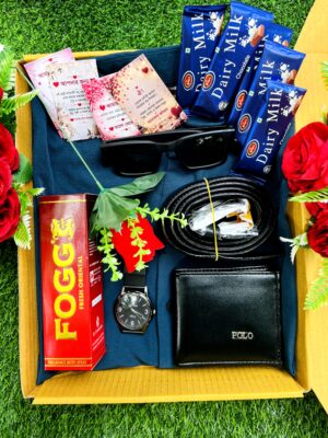 🌹 প্রিমিয়াম জাফরান শার্ট গিফট কম্বো (গোলাপ + চকলেটসহ) – মাত্র ১১০০৳