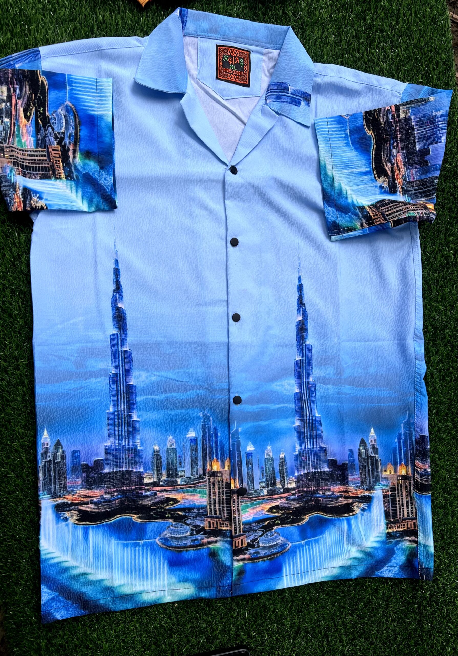 Premium Zafran Fabric  Printed Half Sleeve Shirt 117
