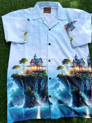 Premium Zafran Fabric  Printed Half Sleeve Shirt 112