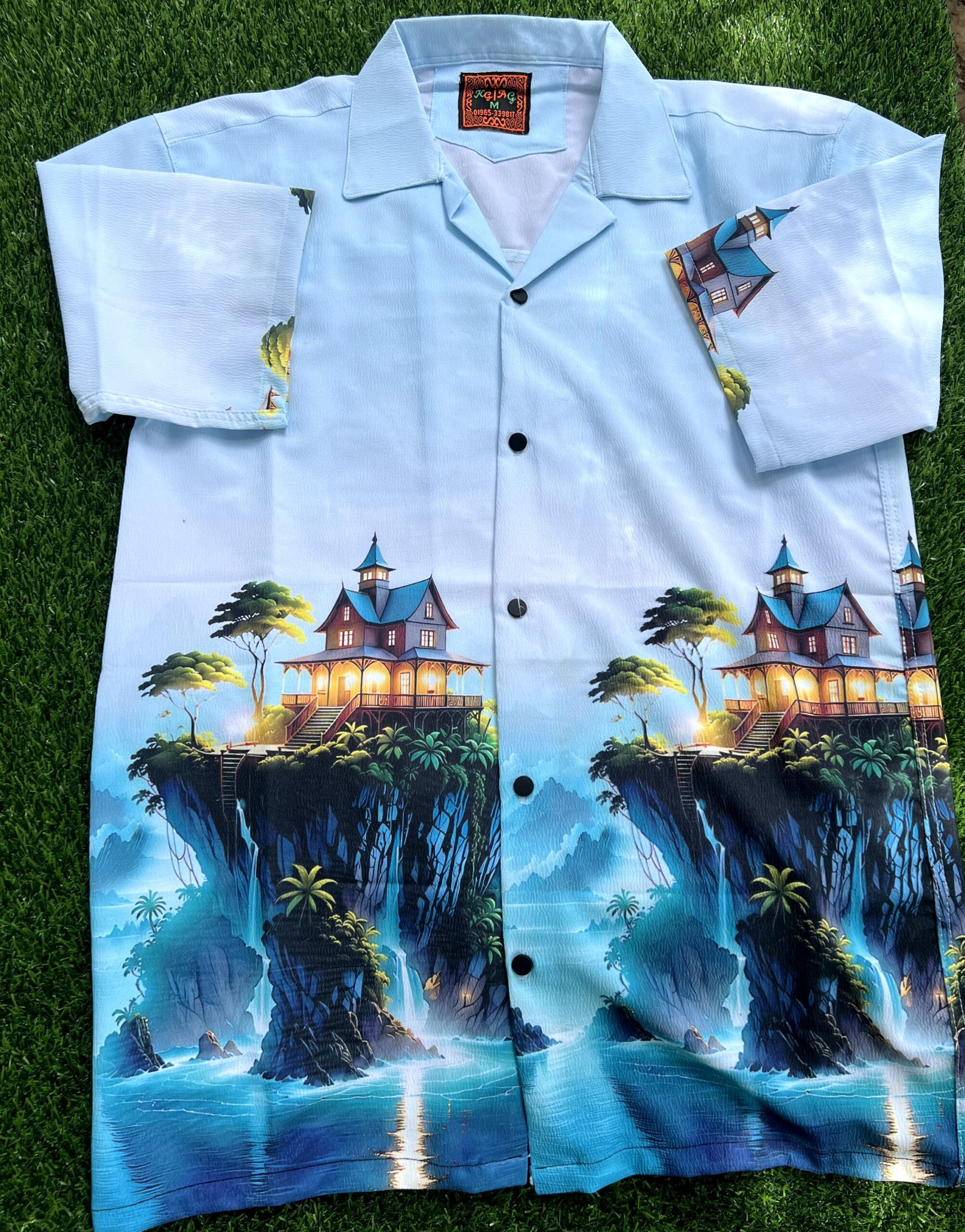 Premium Zafran Fabric  Printed Half Sleeve Shirt 112