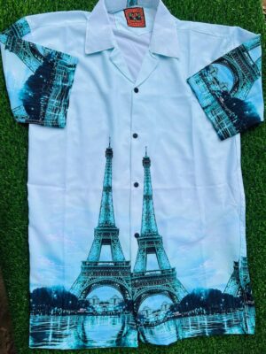 Premium Zafran Fabric  Printed Half Sleeve Shirt 110