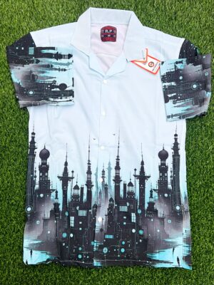 Premium Zafran Fabric  Printed Half Sleeve Shirt 101