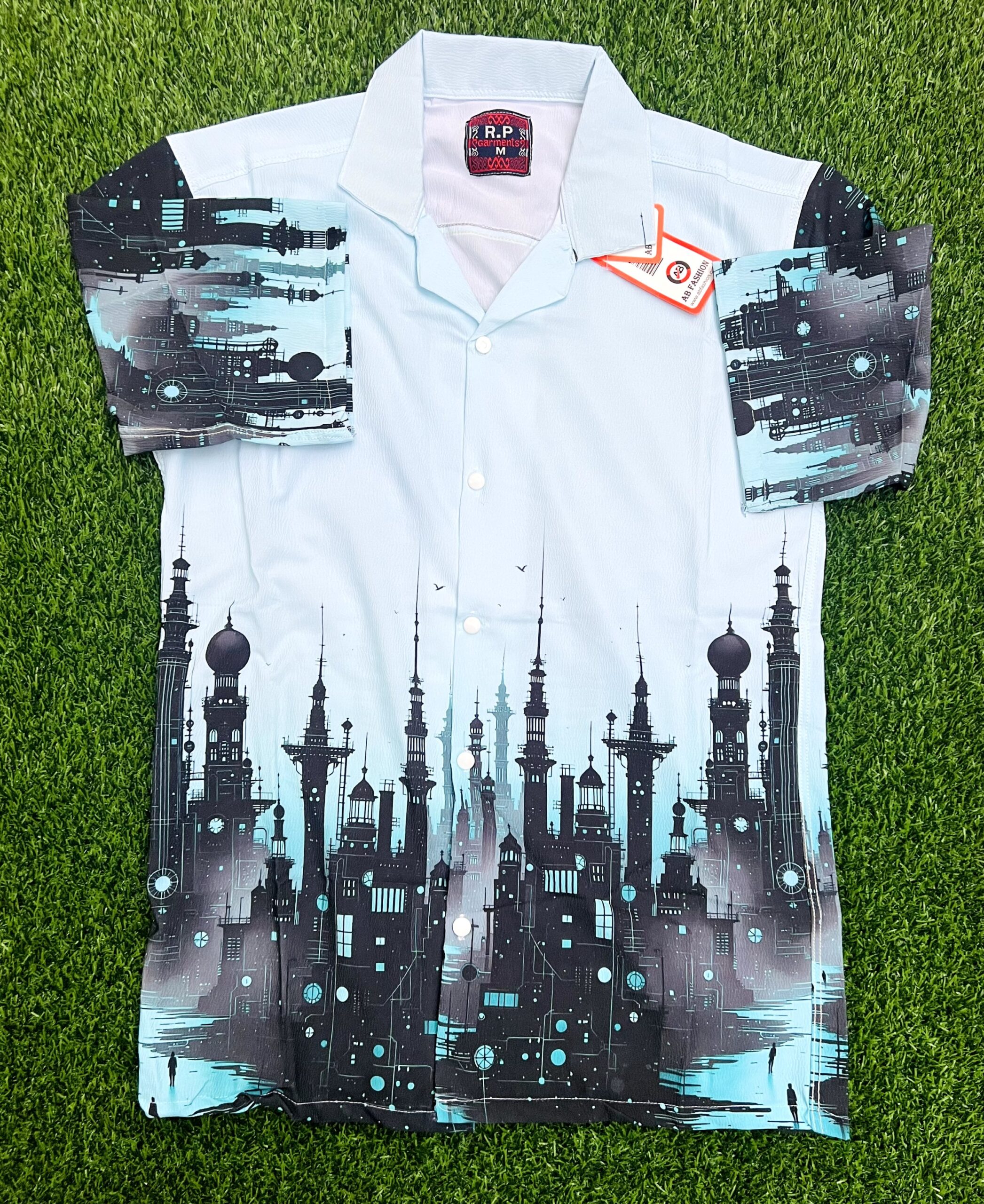 Premium Zafran Fabric  Printed Half Sleeve Shirt 101