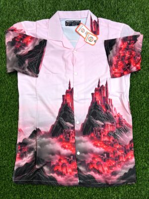 Premium Zafran Fabric  Printed Half Sleeve Shirt 105