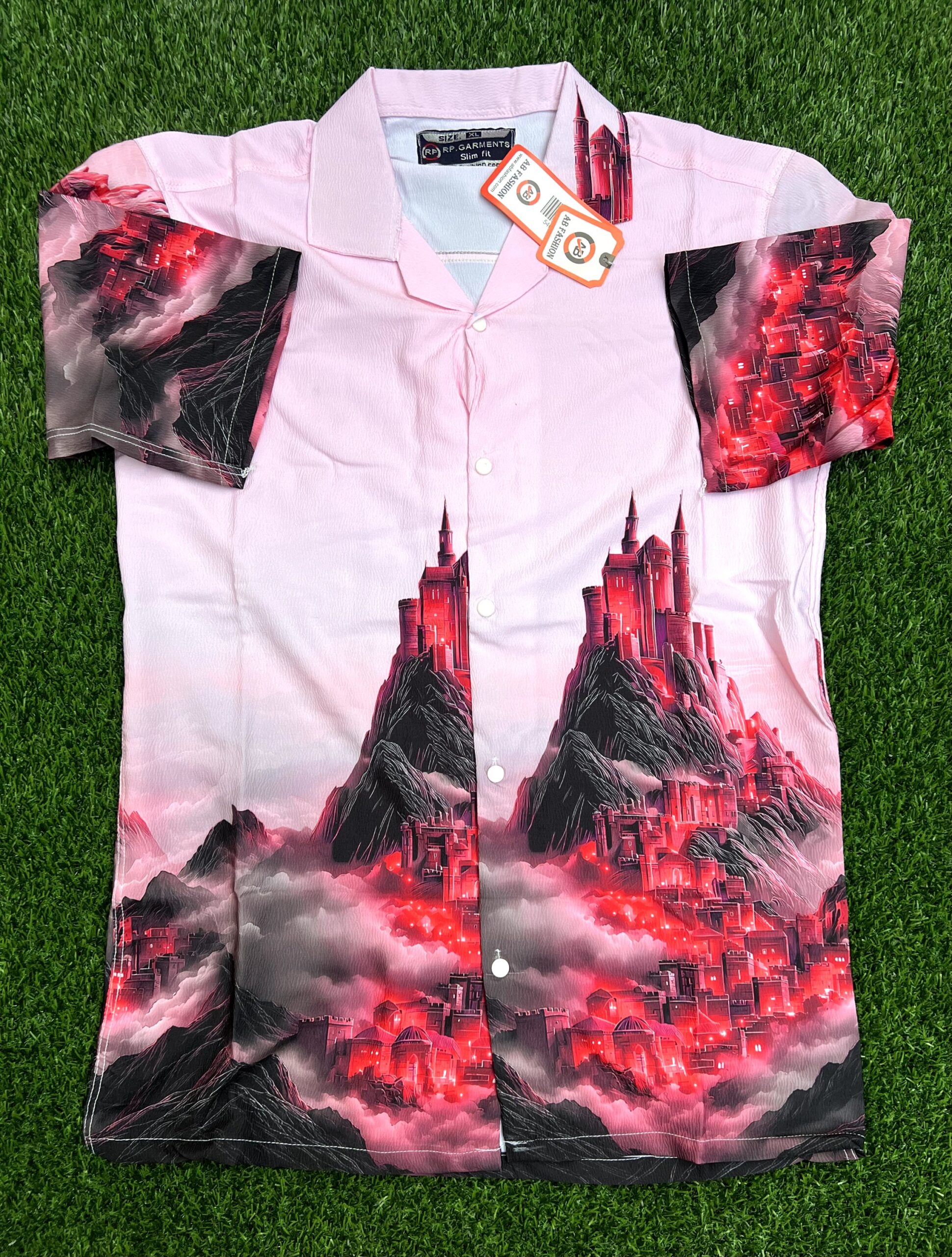 Premium Zafran Fabric  Printed Half Sleeve Shirt 105