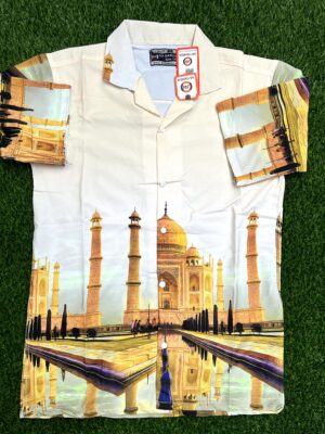 Premium Zafran Fabric  Printed Half Sleeve Shirt 119
