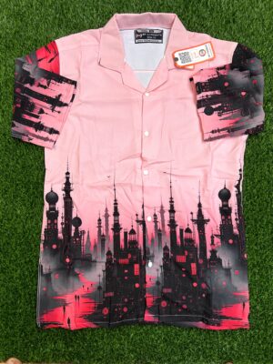 Premium Zafran Fabric  Printed Half Sleeve Shirt 102
