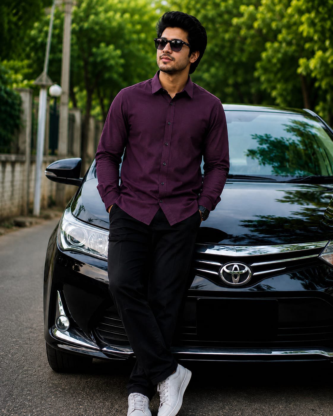 ডিপ মেরুন (জাম) কালার প্রিমিয়াম জাফরান শার্ট  M-L-XL - XXL-XXXL Size Available (509code)