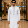 প্রিমিয়াম কোয়ালিটি এমব্রয়ডারি  পাঞ্জাবি | white Color 905 code