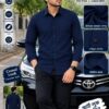 নেভি ব্লু কালার জাফরান শার্ট M -L- XL - XXL- XXXL সাইজ  Available (512 code)