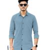 Dusty Blue কালার প্রিমিয়াম জাফরান শার্ট M38- L40-  XL 42-  XXL44-  XXXL46 Size Available (102 no code)