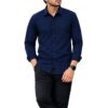 নেভি ব্লু কালার জাফরান শার্ট M-L XL42- 2XL 44- 3XL 46 Size Available (code 112)